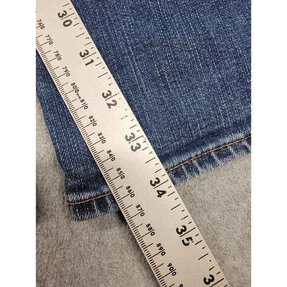 AG Adriano Goldschmied Jeans Mens 36X34 New Hero Straight Blue Distressed USA - Picture 3 of 16